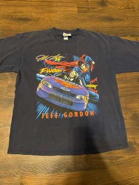 Vintage 1999 Jeff Gordon #24 Superman NASCAR T-Shirt XL